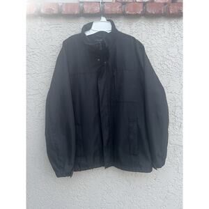 Calvin Klein Men’s Black Jacket Large Water Resistant Windbreaker